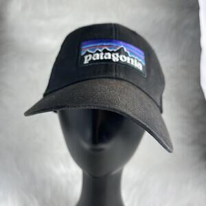 Patagonia Black Mountain Hat/Cap Snap Mesh Back Adjustable Distressed One size